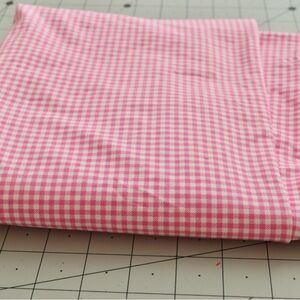 Pink and White Gingham athletic/swimwear fabric